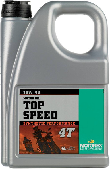 Motorex - 304973 - Top Speed Synthetic 4T Engine Oil - 10W-40 - 4L