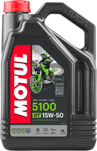 Motul - 104083 - 5100 4T Synthetic Blend Oil - 15W-50 - 4L