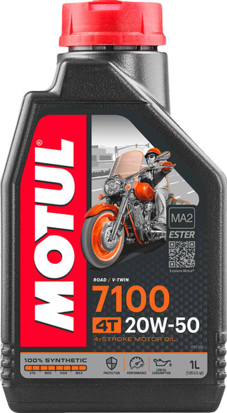 Motul - 104103 - 7100 4T Synthetic Oil - 20W-50 - 1L