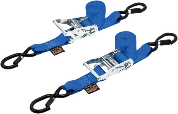 Powertye Mfg. - 30573-S - Ratchet Tie-Downs - 1-1/2" x 6-1/2' - Blue