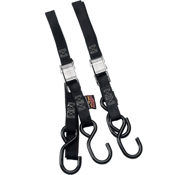 Powertye Mfg. - 22262 - Standard Tie-Downs - 1" x 5-1/2' - Black