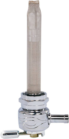 Pingel - 4311-CF - Round Fuel Valve - Flamed Chrome - 22 mm Pingel - 4311-CF - Round Fuel Valve - Flamed Chrome - 22 mm