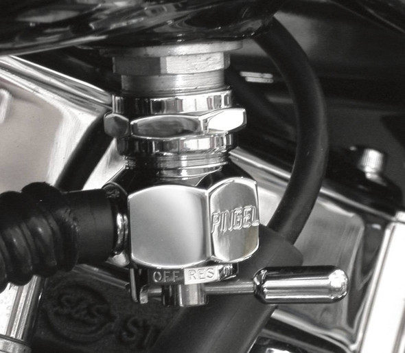 Pingel - 6311-CR - Round Fuel Valve - Chrome - 22 mm