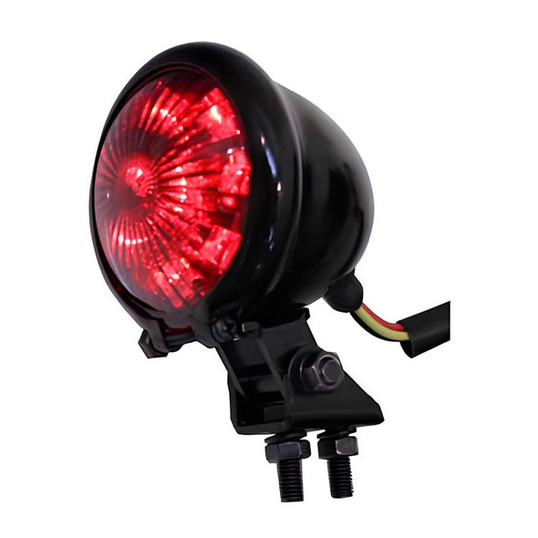 V-Twin LED Tail Light - Black w/ Red Lens