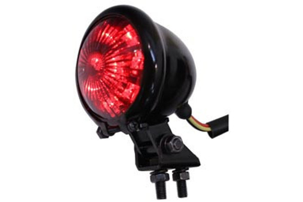 V-Twin LED Tail Light - Black w/ Red Lens