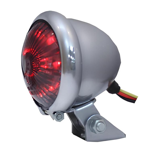 V-Twin LED Tail Light - Chrome w/ Smoked Lens