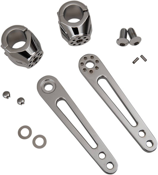 Rivco Products - HD005 - Adjustable Highway Peg Mounts - 1-1/4" - Chrome