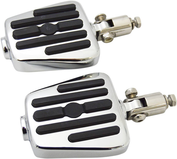 Rivco Products - MV130 - Mini Floorboards - Folding Steel Clevis - Chrome