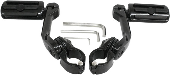 Rivco Products - MV110 - Highway Pegs With Mount - Black