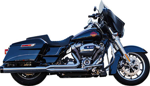 S&S Cycle - 550-0758 - 2-into-1 Sidewinder Exhaust System - 50-State - Chrome - M8 Touring