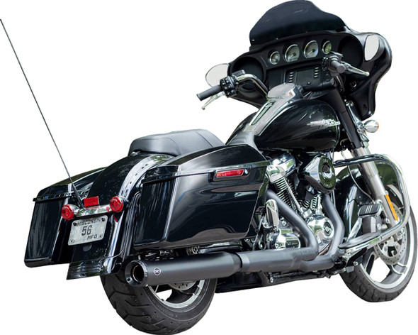 S&S Cycle - 550-1139 - 2-into-1 Swindler Exhaust Conversion Kit - 4" - Black - M8 Touring