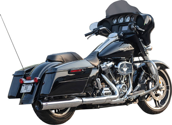 S&S Cycle - 550-1142 - 2-into-1 Swindler Exhaust Conversion Kit - 4-1/2" - Chrome - M8 Touring