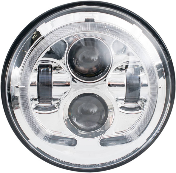 Rivco Products - LED-130C - LED Headlight - 7" - Chrome