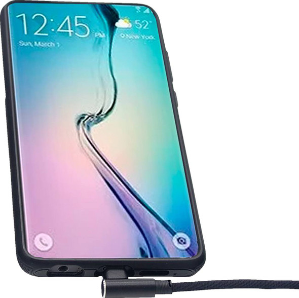 Ridepower - RP90DGUSBUSBC18 - 90° Male USB to 90° Male USB-C Cable - Phone - Charger - 18" - Black