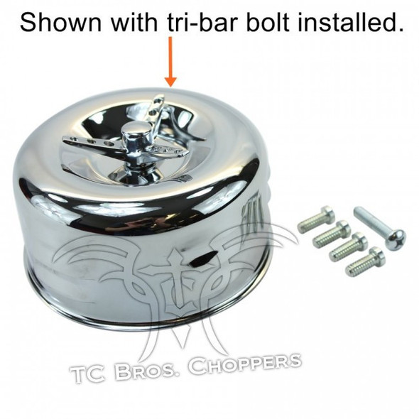 TC Bros Choppers - Chrome Louvered Air Cleaner for HD CV Carbs & EFI