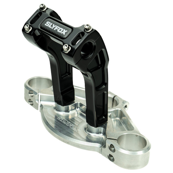 Slyfox - SF-1002-06-B - Handlebar Riser Kit - Pullback - 1" Clamping - 6" Rise - Black