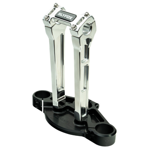Slyfox - SF-1001-10-R - Handlebar Riser Kit - Straight - 1" Clamping - 10" Rise - Raw