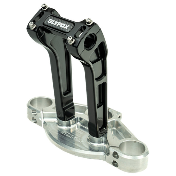 Slyfox - SF-1002-08-B - Handlebar Riser Kit - Pullback - 1" Clamping - 8" Rise - Black