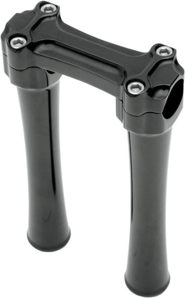 Todd'S Cycle - BBC83-2 - Bone Bar Handlebar Clamp & Riser Kit - 8" Rise - 1" Clamping - Black