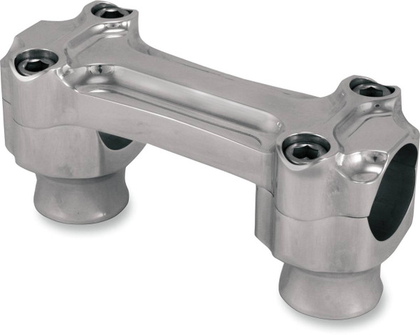 Todd'S Cycle - 0602-0912 - Bone Bar Handlebar Clamp & Riser Kit - 1" Rise - 1-1/4" Clamping - Chrome