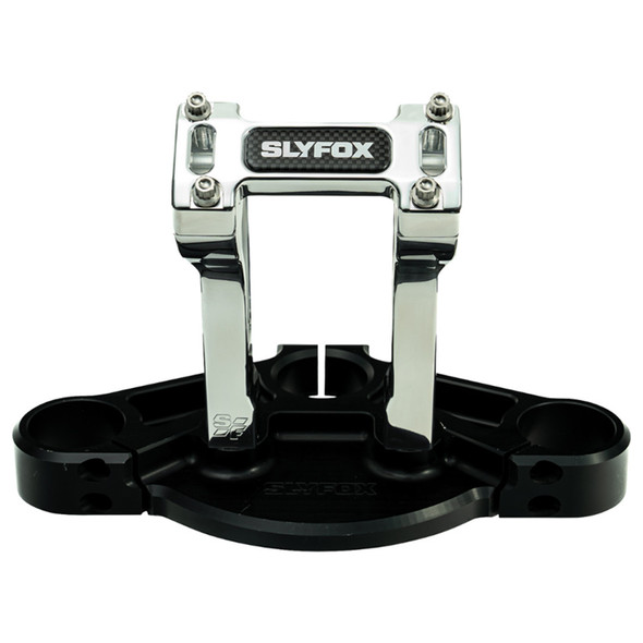 Slyfox - SF-1004-06-R - Handlebar Riser Kit - Pullback - 1-1/8" Clamping - 6" Rise - Raw