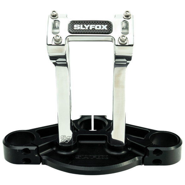 Slyfox - SF-1004-08-R - Handlebar Riser Kit - Pullback - 1-1/8" Clamping - 8" Rise - Raw