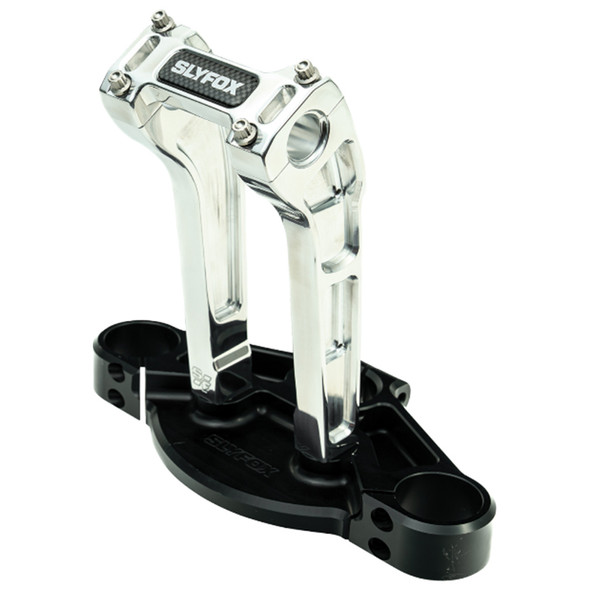 Slyfox - SF-1004-08-R - Handlebar Riser Kit - Pullback - 1-1/8" Clamping - 8" Rise - Raw