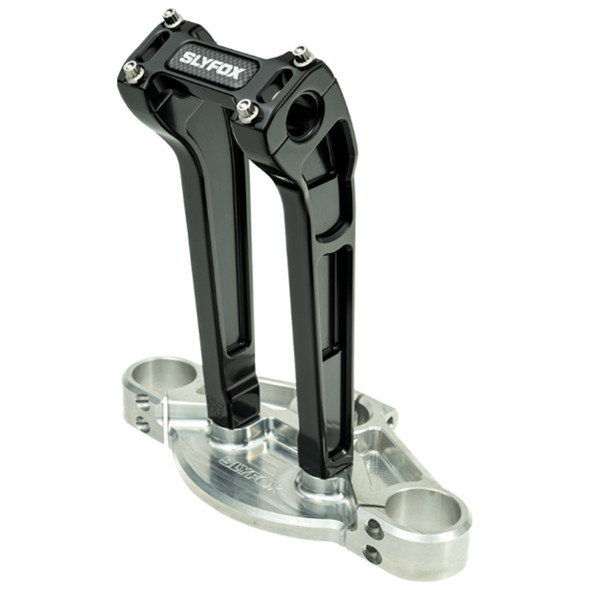 Slyfox - SF-1004-10-B - Handlebar Riser Kit - Pullback - 1-1/8" Clamping - 10" Rise - Black