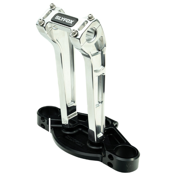 Slyfox - SF-1004-10-R - Handlebar Riser Kit - Pullback - 1-1/8" Clamping - 10" Rise - Raw