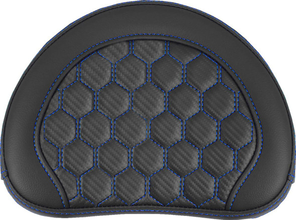 Saddlemen - 051349BLU - RoadSofa™ Sissy Bar Pad - Honeycomb - Blue Stitching