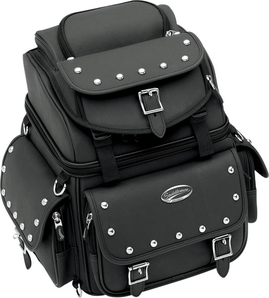 Saddlemen - 3515-0119 - Sissy Bar Bag - Black Studded