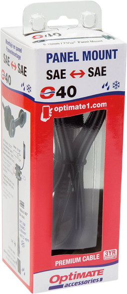 Tecmate - O-40 - Weatherproof SAE Thin Panel Mount Socket O-40 - Long