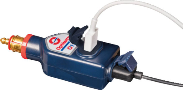 Tecmate - O-119 - Dual USB Charger - Optimate - 180° BIKE Plug/12V - In-Line