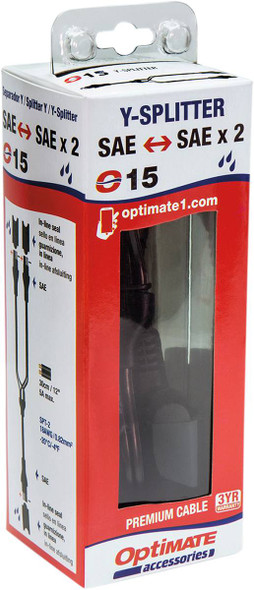 Tecmate - O-15 - Charger Cord - Unfused SAE Y-Splitter