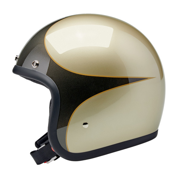 Biltwell - Metallic Charcoal/Champagne Scallop Bonanza Helmet