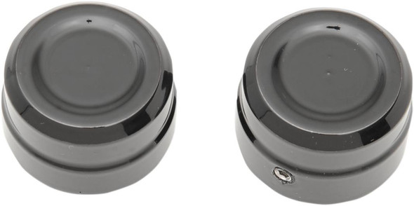 Drag Specialties - 02140831 - Axle Caps - Front - Black - Pair