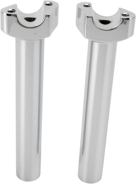 Drag Specialties - 06020402 - Forged Aluminum Handlebar Risers - Straight - 8" - Chrome
