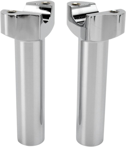 Drag Specialties - 06020400 - Forged Aluminum Handlebar Risers - Straight - 5-1/2" - Chrome