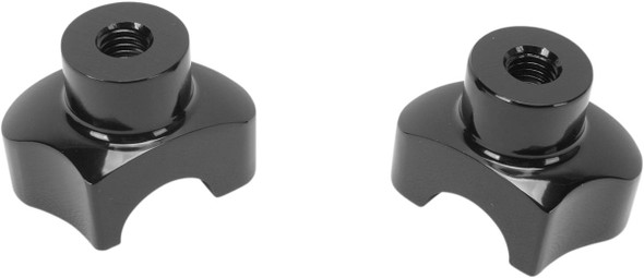 Drag Specialties - 06020403 - Forged Aluminum Handlebar Risers - Straight - 1.7" - Black