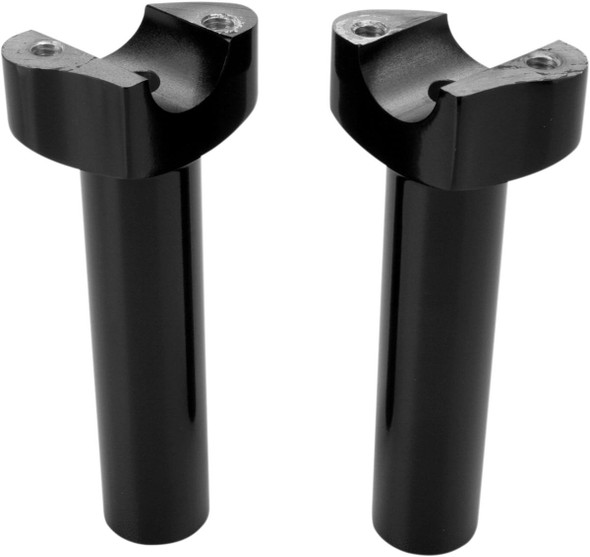 Drag Specialties - 06020405 - Forged Aluminum Handlebar Risers - Straight - 5-1/2" - Black