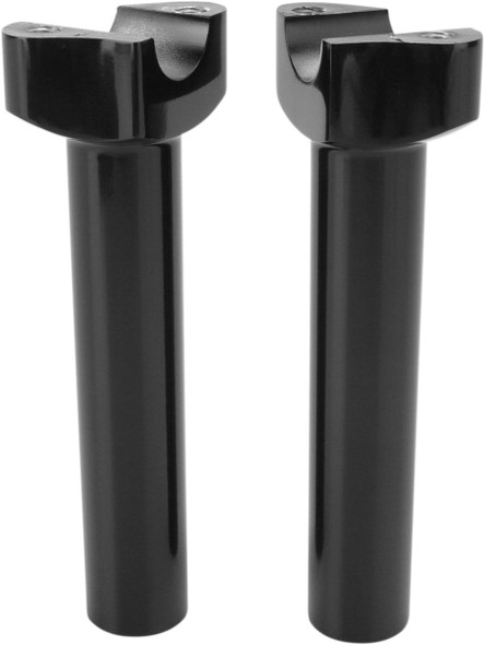 Drag Specialties - 06020406 - Forged Aluminum Handlebar Risers - Straight - 6-1/2" - Black