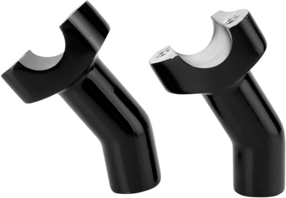 Drag Specialties - 06020413 - Forged Aluminum Handlebar Risers - Pullback - 3-1/2" - Black
