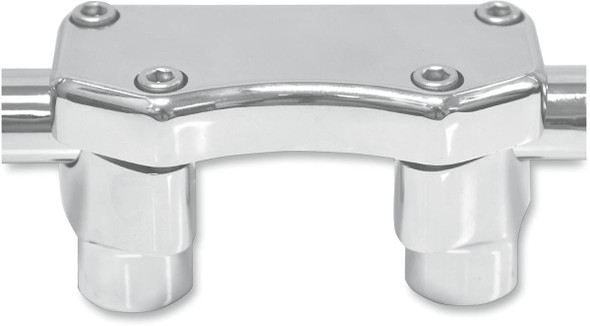 Drag Specialties - 06020453 - Handlebar Riser & Top Clamp Kit - 1-1/2" - Buffalo - Chrome