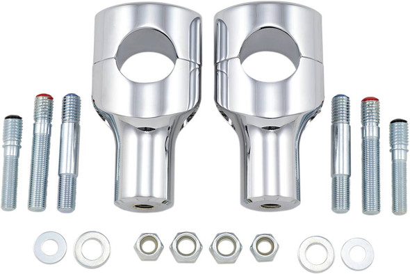 Drag Specialties - 06020467 - Big Buffalo Handlebar Risers - 3" - Chrome