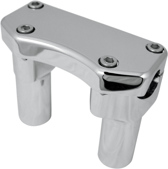 Drag Specialties - 06020586 - Handlebar Riser & Top Clamp Kit - 3" - Buffalo - Chrome