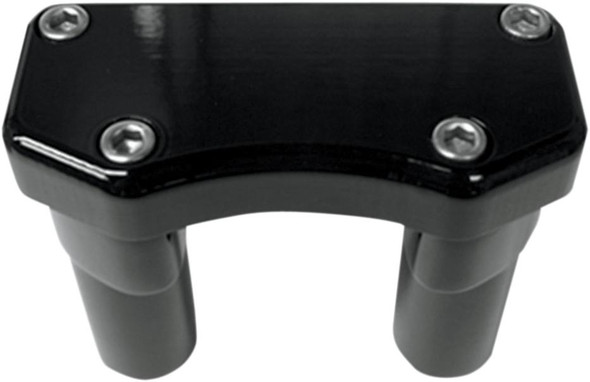Drag Specialties - 06020587 - Handlebar Riser & Top Clamp Kit - 3" - Buffalo - Black