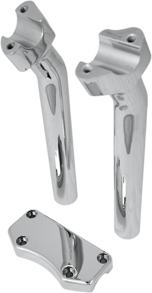 Drag Specialties - 06020594 - Handlebar Riser & Top Clamp Kit - 9-1/2" - Buffalo - Chrome