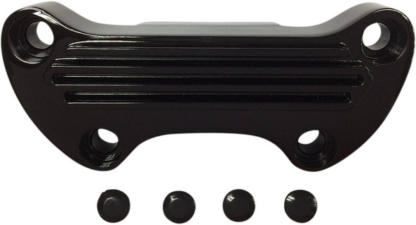 Drag Specialties - 06030810 - Handlebar Clamp - Finned - Black