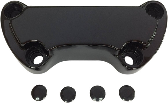 Drag Specialties - 06030812 - Handlebar Clamp - Scalloped - Black