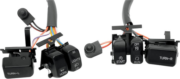 Drag Specialties - 06160054 - Handlebar Switch Kit - Black